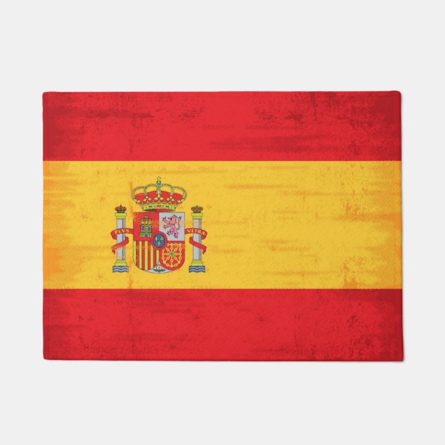 Spanish grunge flag doormat (Front)