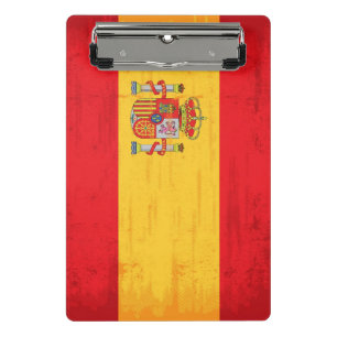 Spanish grunge flag mini clipboard