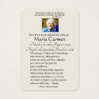 Spanish Guadalupe Mary Funeral Prayer  Holy Card