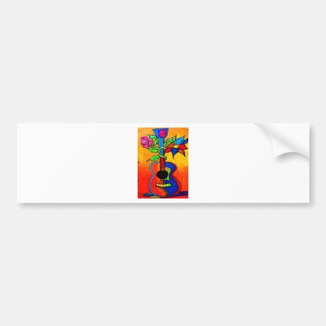 Spanish Guitar Bumper Sticker (Front)