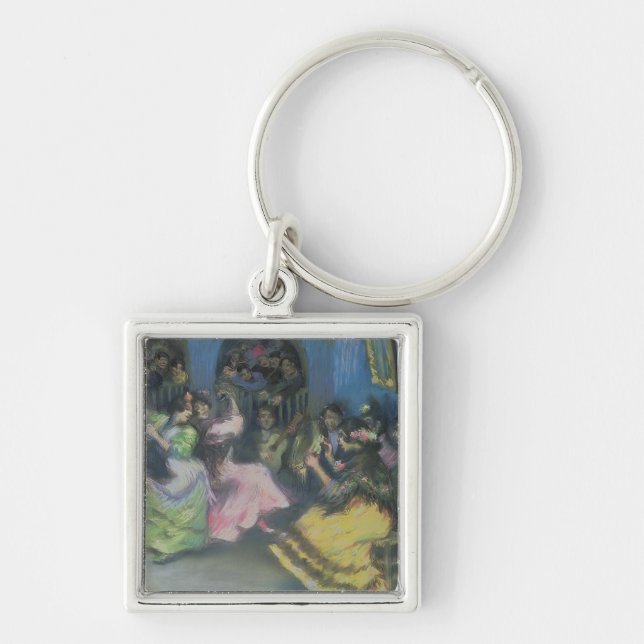 Spanish Gypsy Dancers, 1898 Keychain (Front)