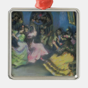 Spanish Gypsy Dancers, 1898 Metal Ornament