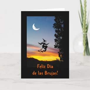 Spanish: Haloween Brujas Day Card