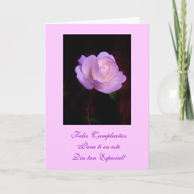 Spanish: Happy Birthday/ Feliz Cumpleanos Lv Card (Front)