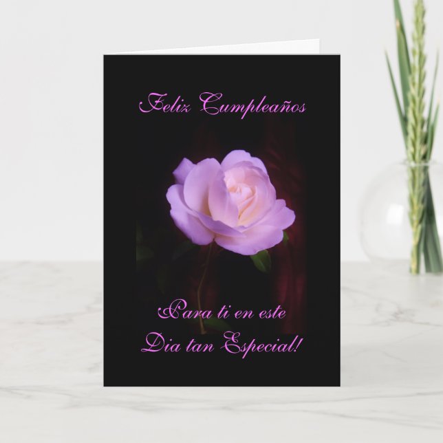 Spanish: Happy Birthday/ Feliz Cumpleanos Lv Card (Front)