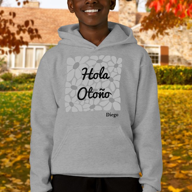 Spanish Hello Autumn Fall Vibes Personalize Kids' (Creator Uploaded)
