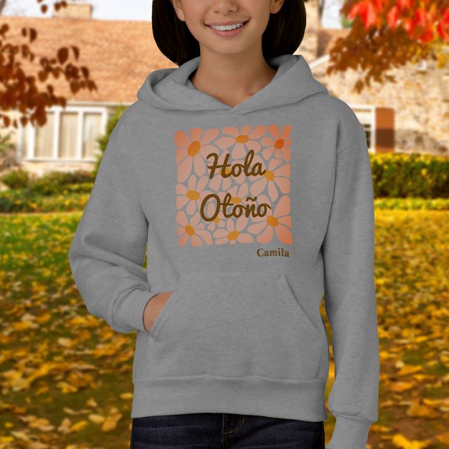 Spanish Hello Autumn Fall Vibes Personalize Kids' (Creator Uploaded)
