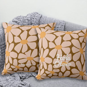 Spanish Hello Autumn Fall Vibes Personalize Throw Pillow