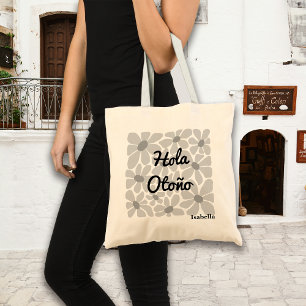 Spanish Hello Autumn Fall Vibes Personalize Tote Bag