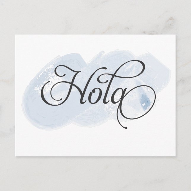 Spanish - Hola Postcard (Front)
