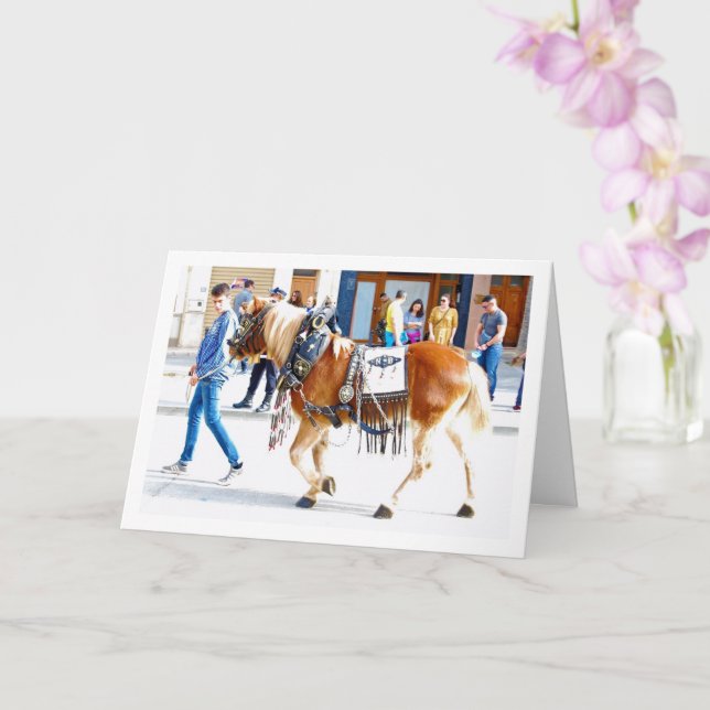 Spanish Horse Parade Card (Orchid)