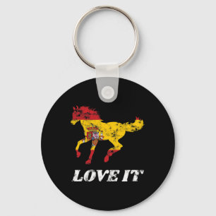 Spanish Horse Riding Horseback Rider Equestrian Po Keychain