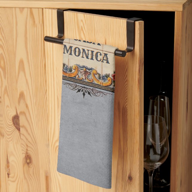 Spanish House Sign (customizable)  Kitchen Towel (Thirds Fold)