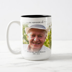 Spanish In Loving Memory Funeral Sympathy Two-Tone Coffee Mug