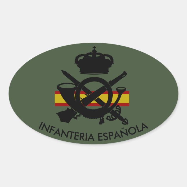 SPANISH INFANTRY OVAL STICKER (Front)