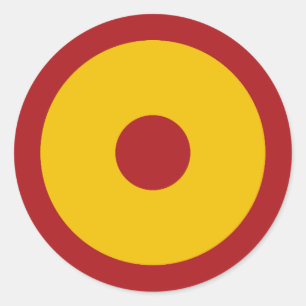 Spanish insignia classic round sticker