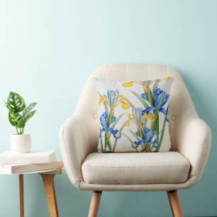 Spanish iris by Pierre-Joseph Redouté Throw Pillow
