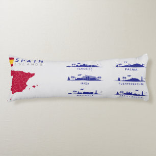 Spanish islands body pillow