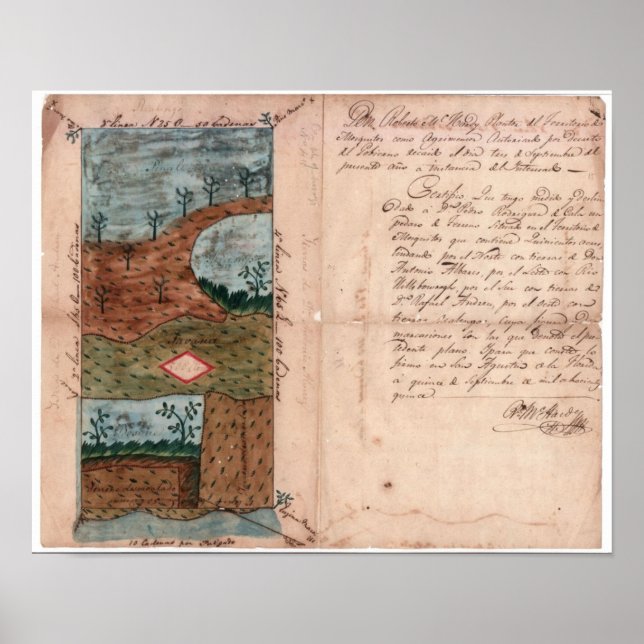 Spanish Land Grant for Pedro Calla Poster (Front)