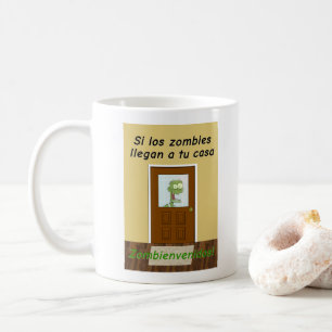 Spanish Language Joke Mug with Zombies   Espanol