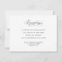 Spanish Language Reception and Directions Card