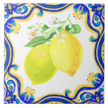Spanish Lemon Mediterranean Yellow Blue