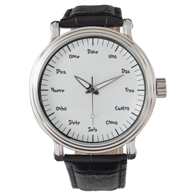 Spanish Letter Numbers Watch (Front)
