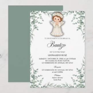 Spanish Little Angel Invitation