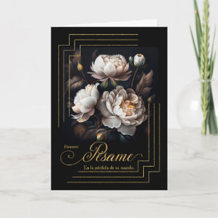 Spanish Loss of a Husband Sympathy Magnolias Card