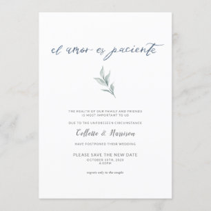 Spanish Love is Patient Change Date Vine Invite