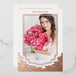 Spanish Luxury Floral Frame Mis XV Años Photo