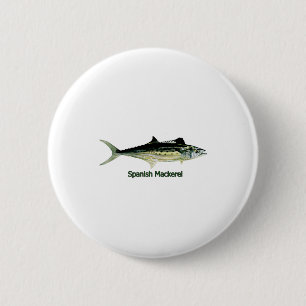 Spanish Mackerel Logo 2 Inch Round Button