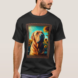 Spanish Mastiff Painting Sunflower Flower Mom Wome T-Shirt