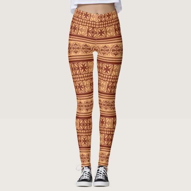 Spanish Medieval Pattern  Leggings (Front)