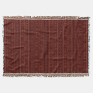 Spanish Medieval Pattern Red Throw Blanket