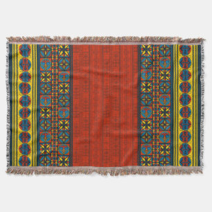 Spanish Medieval Pattern Throw Blanket