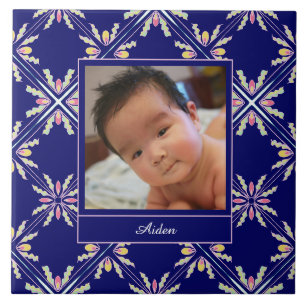 Spanish Mediterranean Pattern   Custom Photo Tile