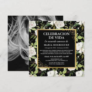 Spanish Memorial Service   Espanol Photo Funeral Invitation