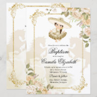 Spanish Mexican Gold Girl Charra Baptism