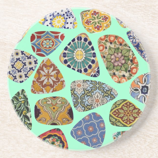Spanish & Mexican Tile Mosaic Coaster (Front)