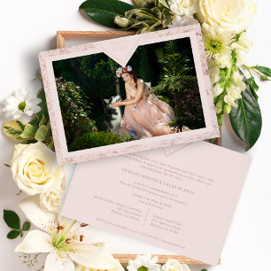 Spanish Mis XV Años Real Rose Gold Fancy Texture