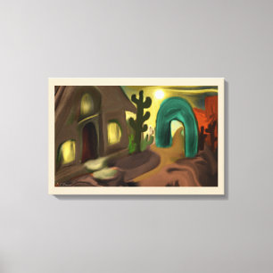 Spanish Mission Abstract Art Canvas Print