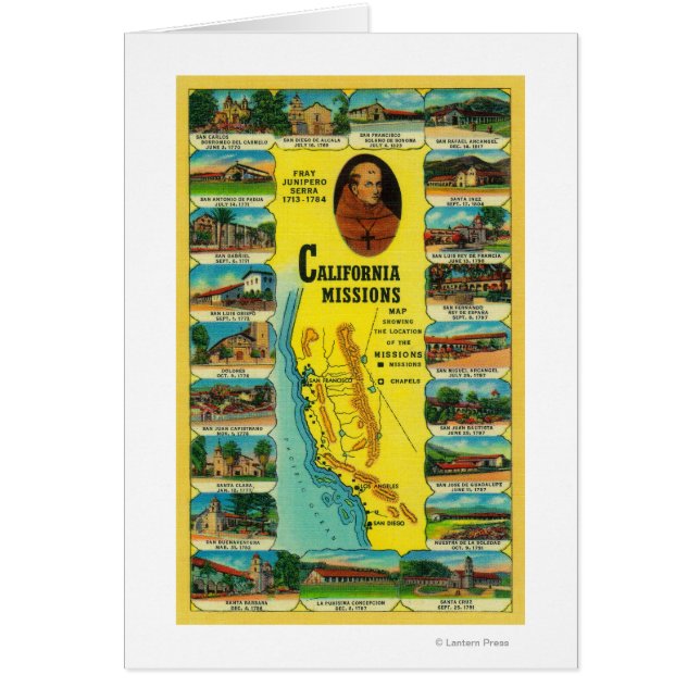 Spanish Missions of California showing (Front)