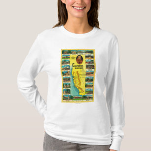 Spanish Missions of California showing T-Shirt
