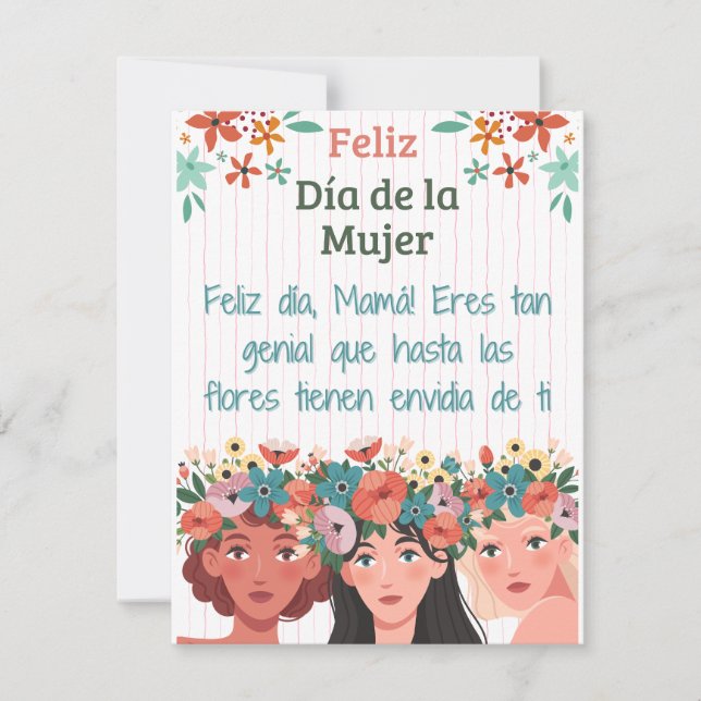Spanish Mom Happy Women's Day Card (Front)