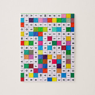 Spanish Months Design Jigsaw Puzzle