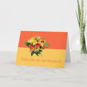 Spanish Mother's Day summer bouquet Card