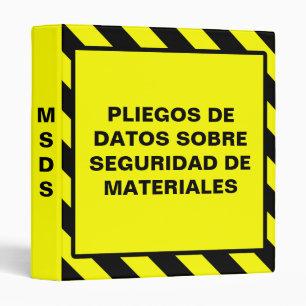 Spanish MSDS Yellow Osha Binder
