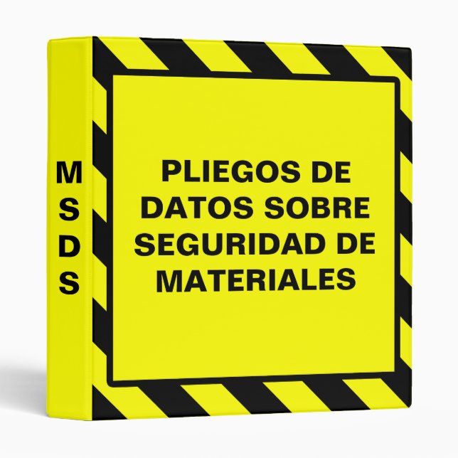 Spanish MSDS Yellow Osha Binder (Front/Spine)