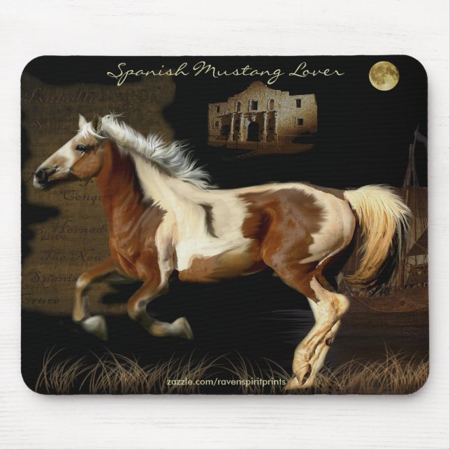 SPANISH MUSTANG BARB HORSE LOVER Mousepad (Front)